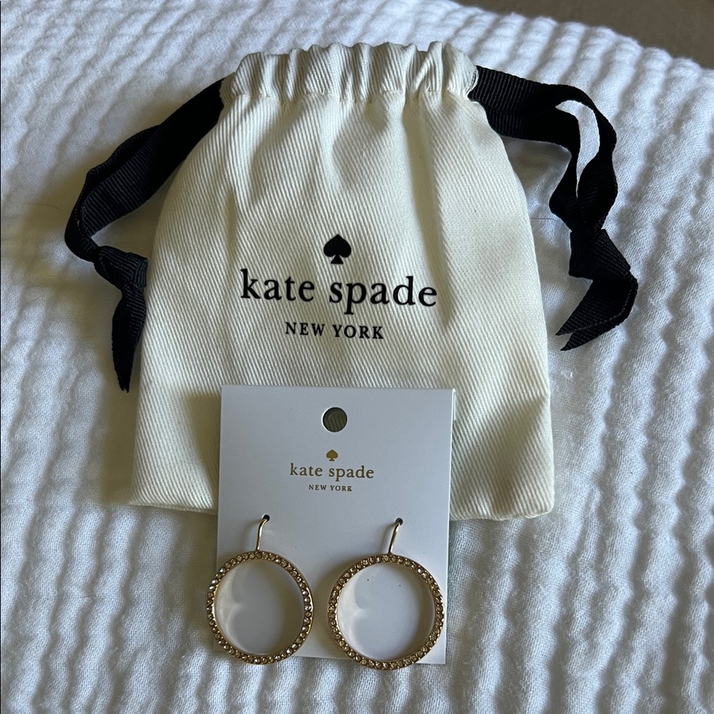 Kate Spade Sparkling Gold Hoop Earrings